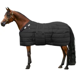 Adjusta-Fit Dura-Nylon Cutback Original Bellyband Horse Stable Blanket - Heavyweight -Schneiders Shop 10483 black