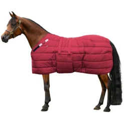 Adjusta-Fit Dura-Nylon Cutback Original Bellyband Horse Stable Blanket - Heavyweight -Schneiders Shop 10483 burgundy