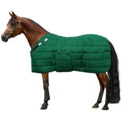 Adjusta-Fit Dura-Nylon Cutback Original Bellyband Horse Stable Blanket - Heavyweight -Schneiders Shop 10483 green
