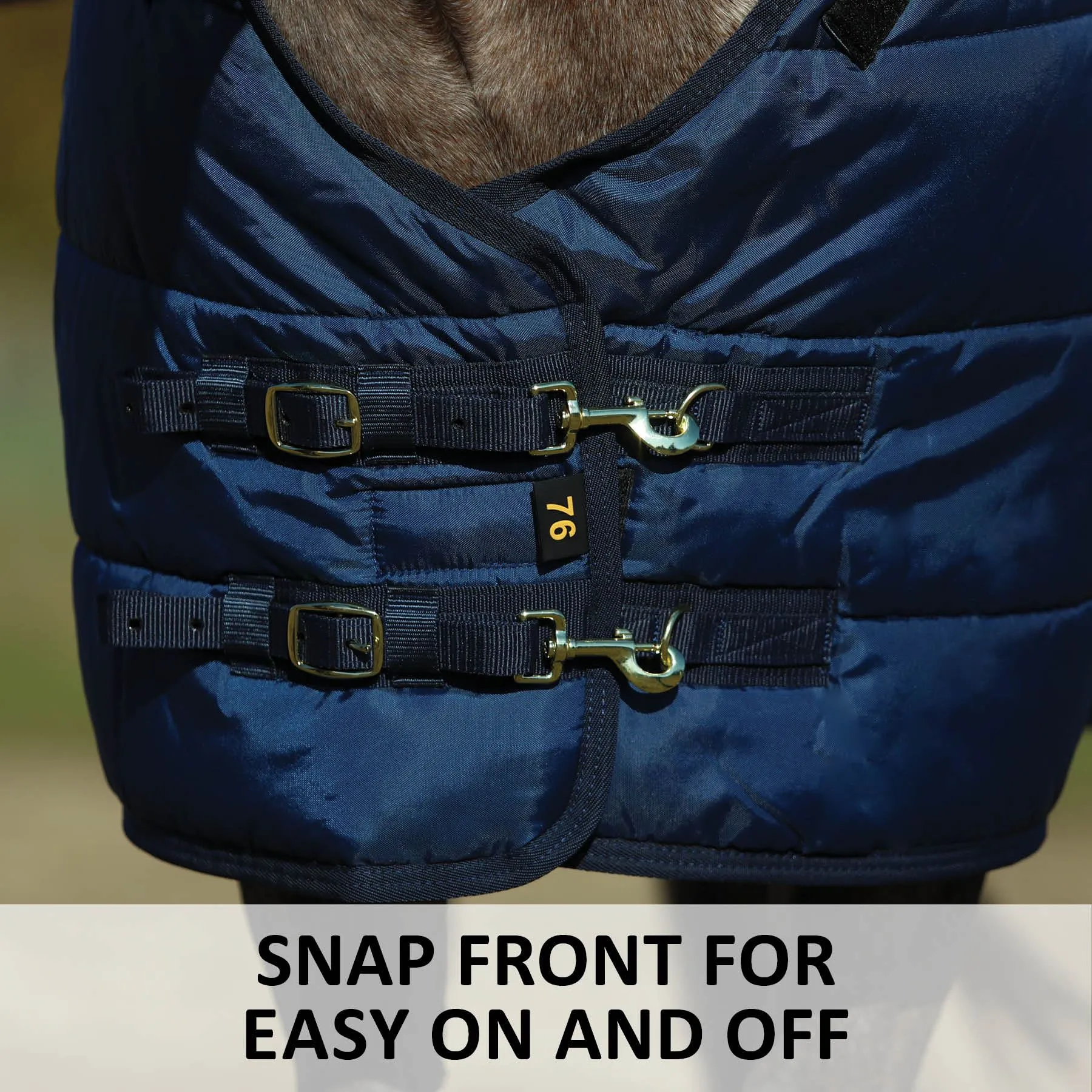 Adjusta-Fit Dura-Nylon V-Free Ocala Leg Strap Open Front Horse Stable Blanket - Midweight 10 Adjusta-Fit Dura-Nylon V-Free Ocala Leg Strap Open Front Horse Stable Blanket - Midweight - Image 8