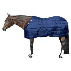 Adjusta-Fit Dura-Nylon V-Free Guardian Bellyband Horse Stable Blanket - Midweight -Schneiders Shop 13157 navy