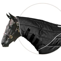 SuperQuilt 1200D Horse Stable Blanket Neck Cover For Horses 9 SuperQuilt 1200D Horse Stable Blanket Neck Cover For Horses -Schneiders Shop 14994 black