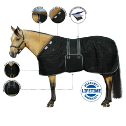 Adjusta-Fit Tekno-Fleece V-Free Bellyband Horse Stable Blanket - Lightweight