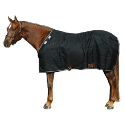 Adjusta-Fit Tekno-Fleece V-Free Leg Strap Horse Stable Blanket - Lightweight -Schneiders Shop 14996 black