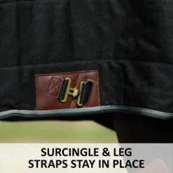 Adjusta-Fit Tekno-Fleece V-Free Leg Strap Horse Stable Blanket - Lightweight -Schneiders Shop 14996 feature f overlay