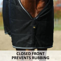 Adjusta-Fit Tekno-Fleece V-Free Leg Strap Horse Stable Blanket - Lightweight -Schneiders Shop 14996 feature g overlay