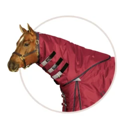 ARMORFlex® Challenger II V-Free Wither Relief And Cutback 220g Medium Weight Turnout Blanket Neck Cover -Schneiders Shop 15001 burgundy