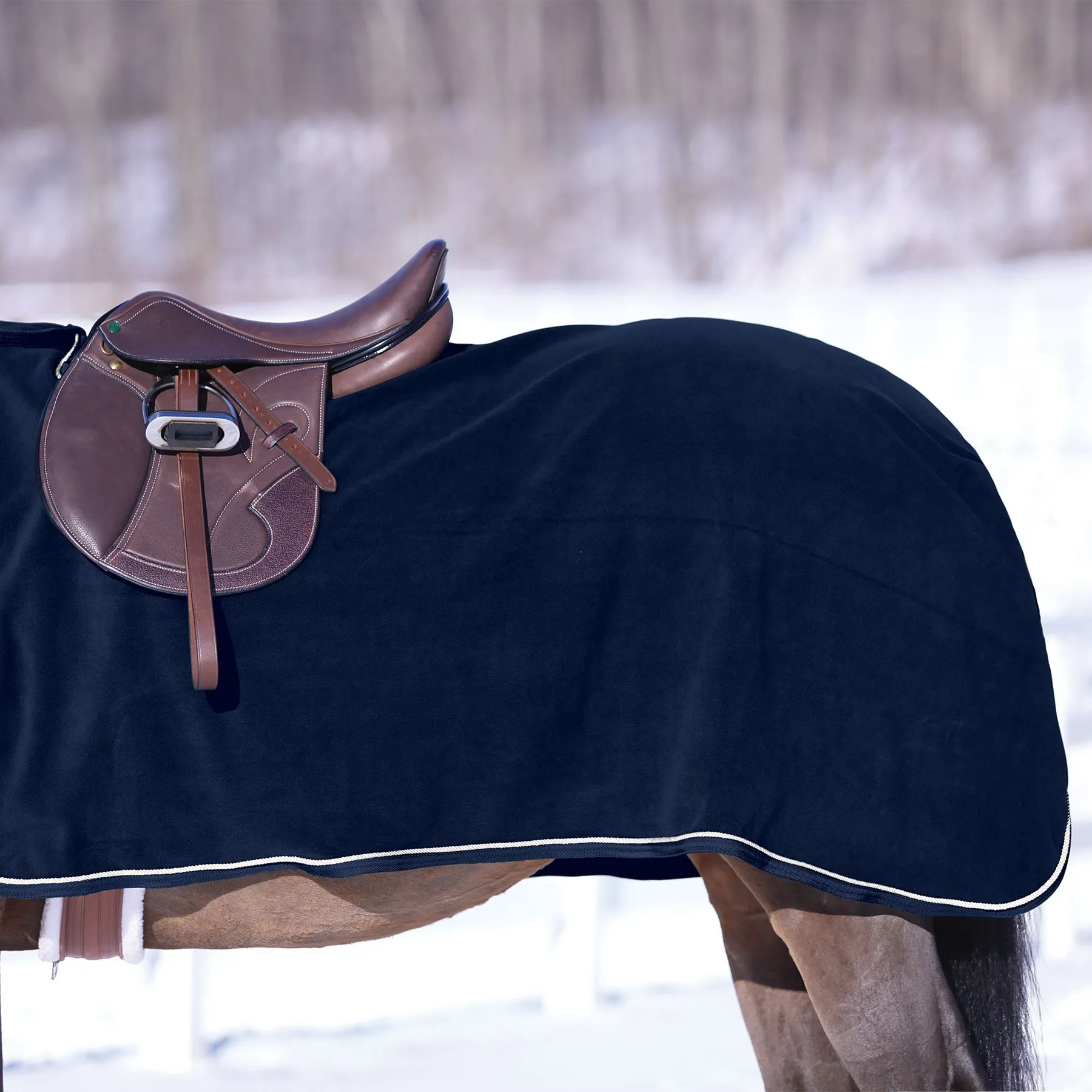 Dura-Tech Polar Fleece Quarter Horse Sheet With Tan Braid 4 Dura-Tech Polar Fleece Quarter Horse Sheet With Tan Braid - Image 2