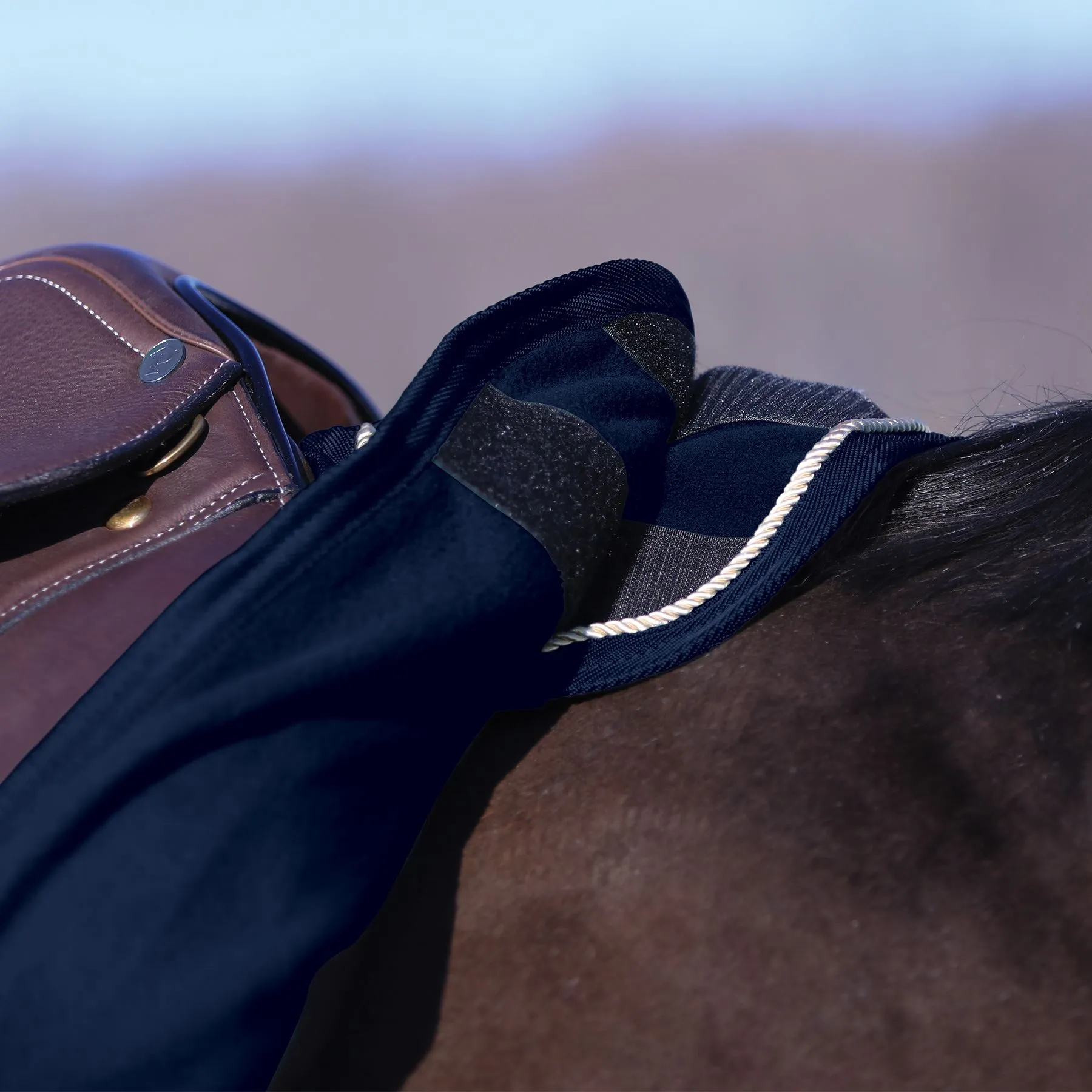 Dura-Tech Polar Fleece Quarter Horse Sheet With Tan Braid 9 Dura-Tech Polar Fleece Quarter Horse Sheet With Tan Braid - Image 7