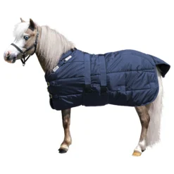 Adjusta-Fit Dura-Nylon Open Front Miniature Horse Stable Blanket -Schneiders Shop 33470 navy