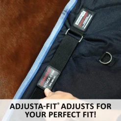 Adjusta-Fit Tekno-Quilt V-Free Bellyband Horse Stable Blanket - Heavyweight -Schneiders Shop 35317 feature c overlay
