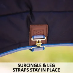 Adjusta-Fit Tekno-Quilt V-Free Leg Strap Horse Stable Blanket - Heavyweight -Schneiders Shop 35318 feature f overlay