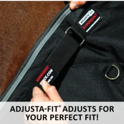 Adjusta-Fit SuperQuilt V-Free Leg Strap Horse Stable Blanket - Midweight -Schneiders Shop 36566 feature c overlay