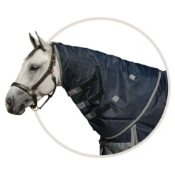 Dura-Tech® Viking Classic Euro 220g Medium Weight Turnout Blanket Neck Cover -Schneiders Shop 37480 navy