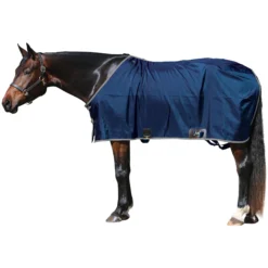 Big "D" Open Front Nylon Stable Sheet -Schneiders Shop 38986 navysilver