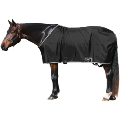 Big "D" Closed Front Nylon Stable Sheet -Schneiders Shop 38987 blacksilver