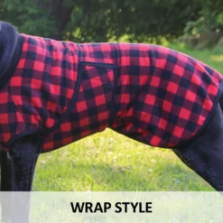 Dura-Tech® Buffalo Plaid Fleece Dog Coat -Schneiders Shop 40931c feature b overlay