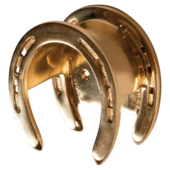 Berlin Brass Double Horseshoe Domed Bridle Rack -Schneiders Shop 41447 brass