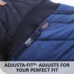 Adjusta-fit Dura-nylon V-free Westcoast Combo Medium Weight Horse Stable Blanket -Schneiders Shop 41638 feature b overlay