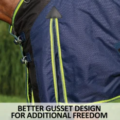 StormShield® Contour Collar No Chew Surcingle 220g Medium Weight Turnout Blanket -Schneiders Shop 42843 feature h overlay