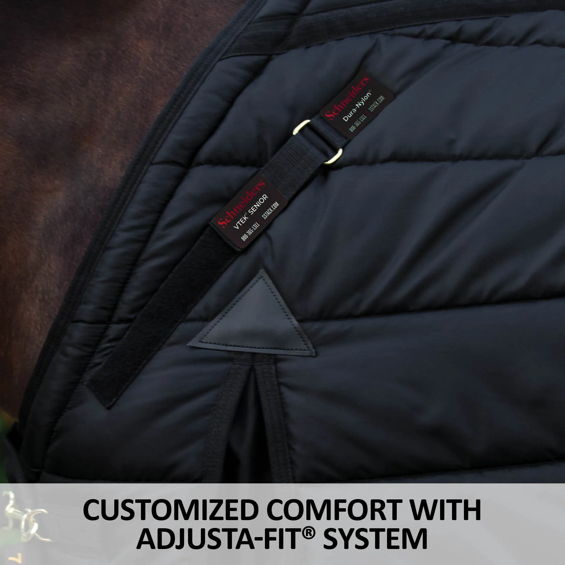 Dura-Nylon® Adjusta-Fit® VTEK® Senior Medium Weight Stable Blanket 5 Dura-Nylon® Adjusta-Fit® VTEK® Senior Medium Weight Stable Blanket - Image 3