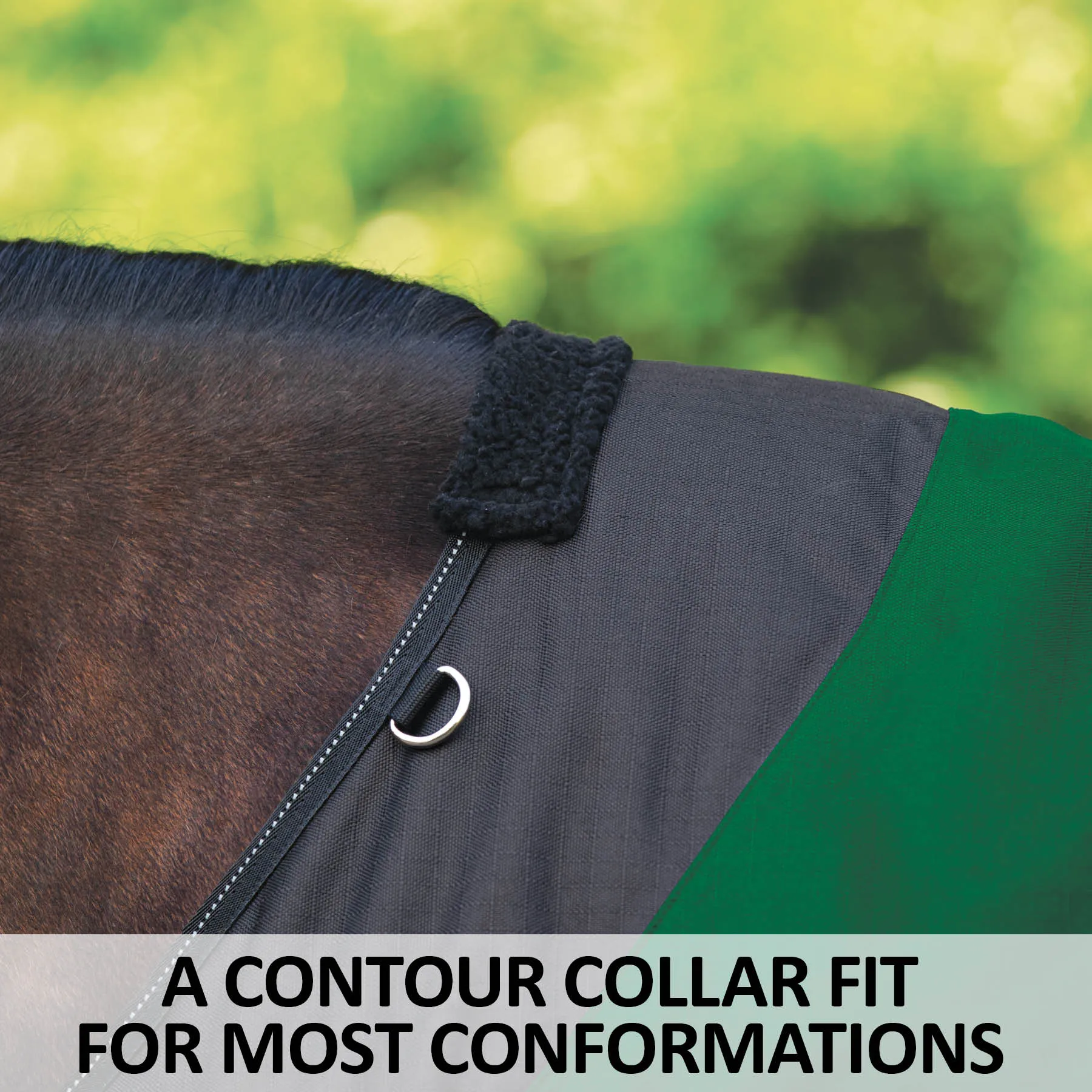 StormShield® Contour Collar SilverTek™ Surcingle 220g Medium Weight Turnout Blanket 5 StormShield® Contour Collar SilverTek™ Surcingle 220g Medium Weight Turnout Blanket - Image 3