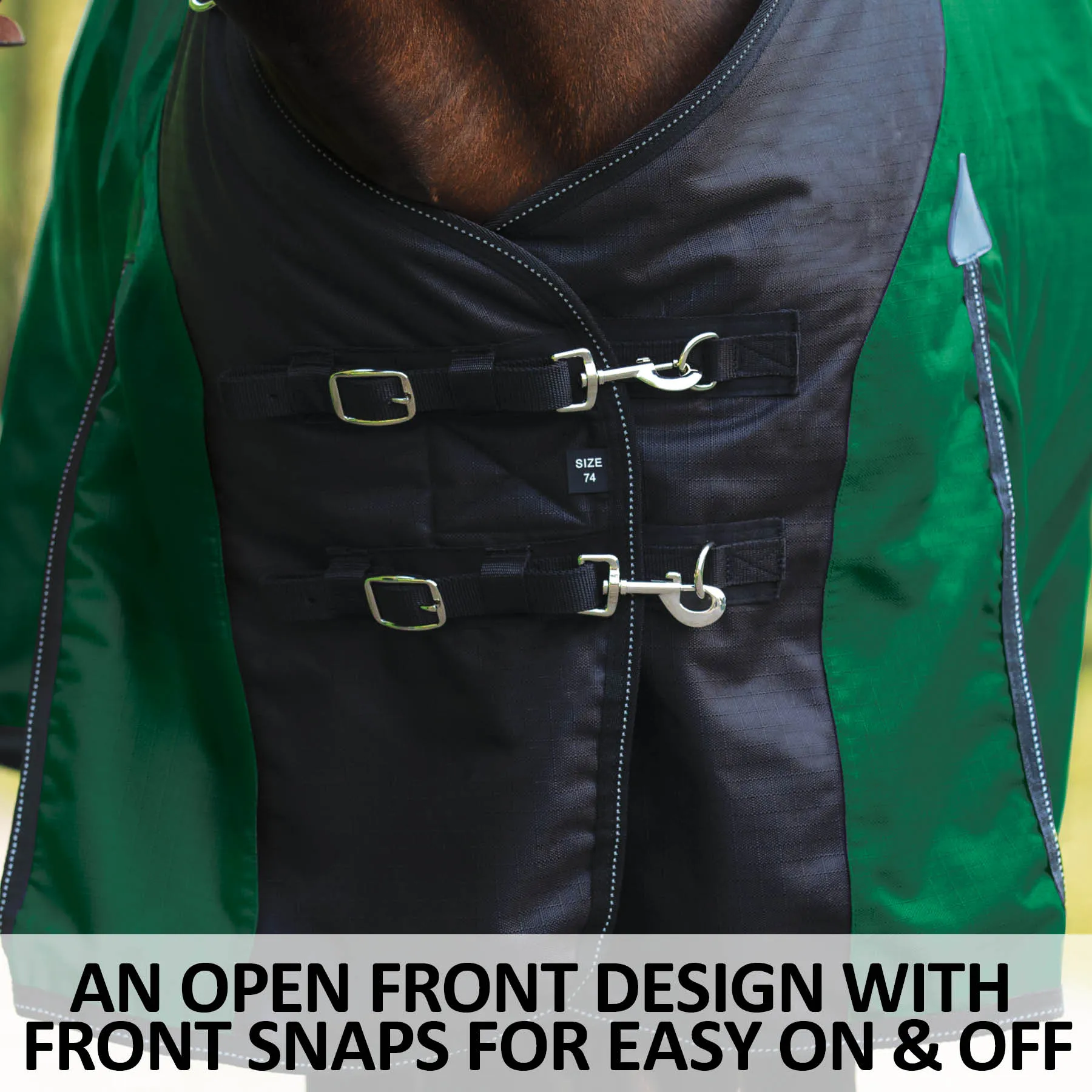 StormShield® Contour Collar SilverTek™ Surcingle 220g Medium Weight Turnout Blanket 10 StormShield® Contour Collar SilverTek™ Surcingle 220g Medium Weight Turnout Blanket - Image 8