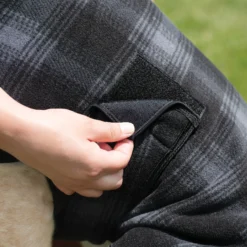 Dura-Tech® Windowpane Plaid Fleece Dog Coat -Schneiders Shop 45333c alt b